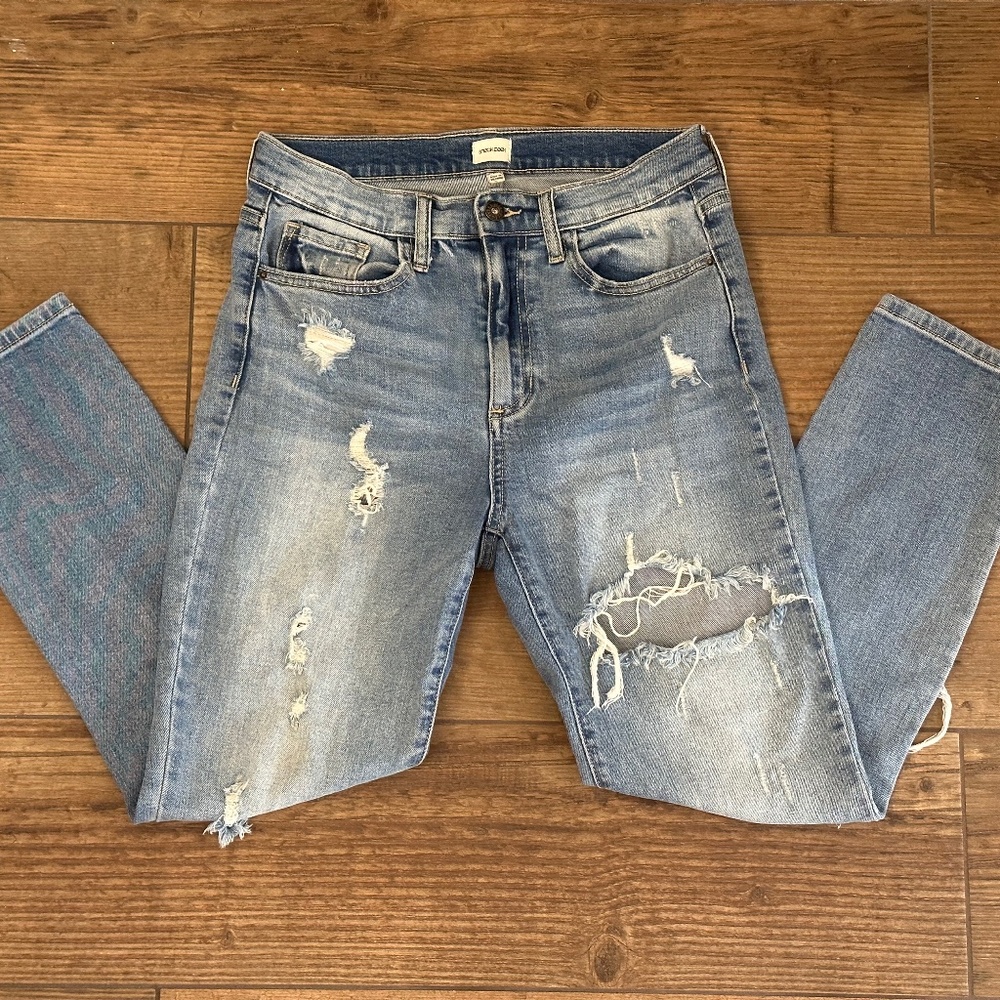 High waisted mom jean